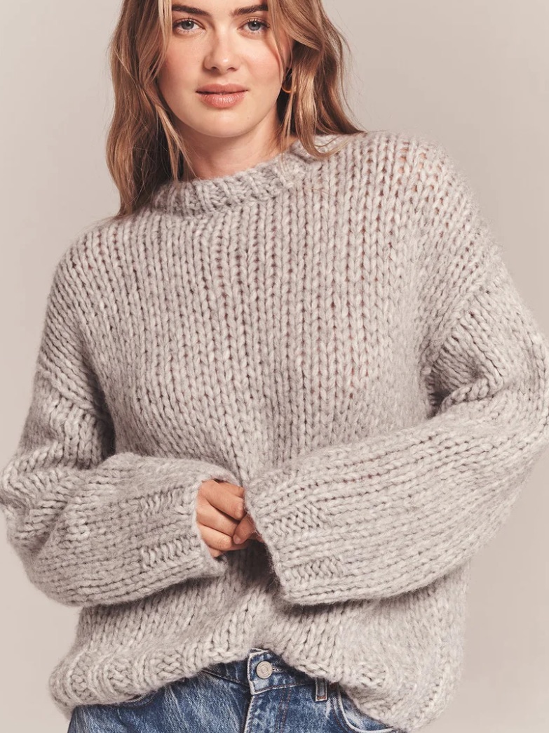 Naadam Lofty Alpaca Crewneck Sweater In Cement